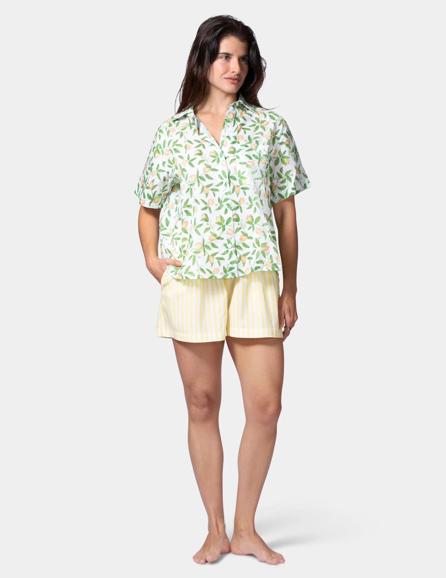 Short Sleeve Voile Camp PJ Top - Image 5