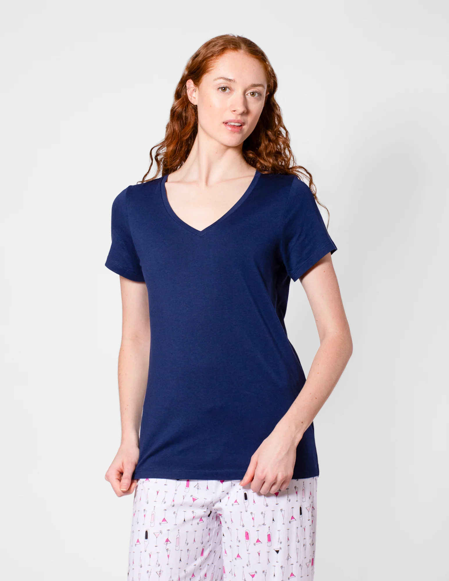 SleepWell V-Neck Short Sleeve Tee