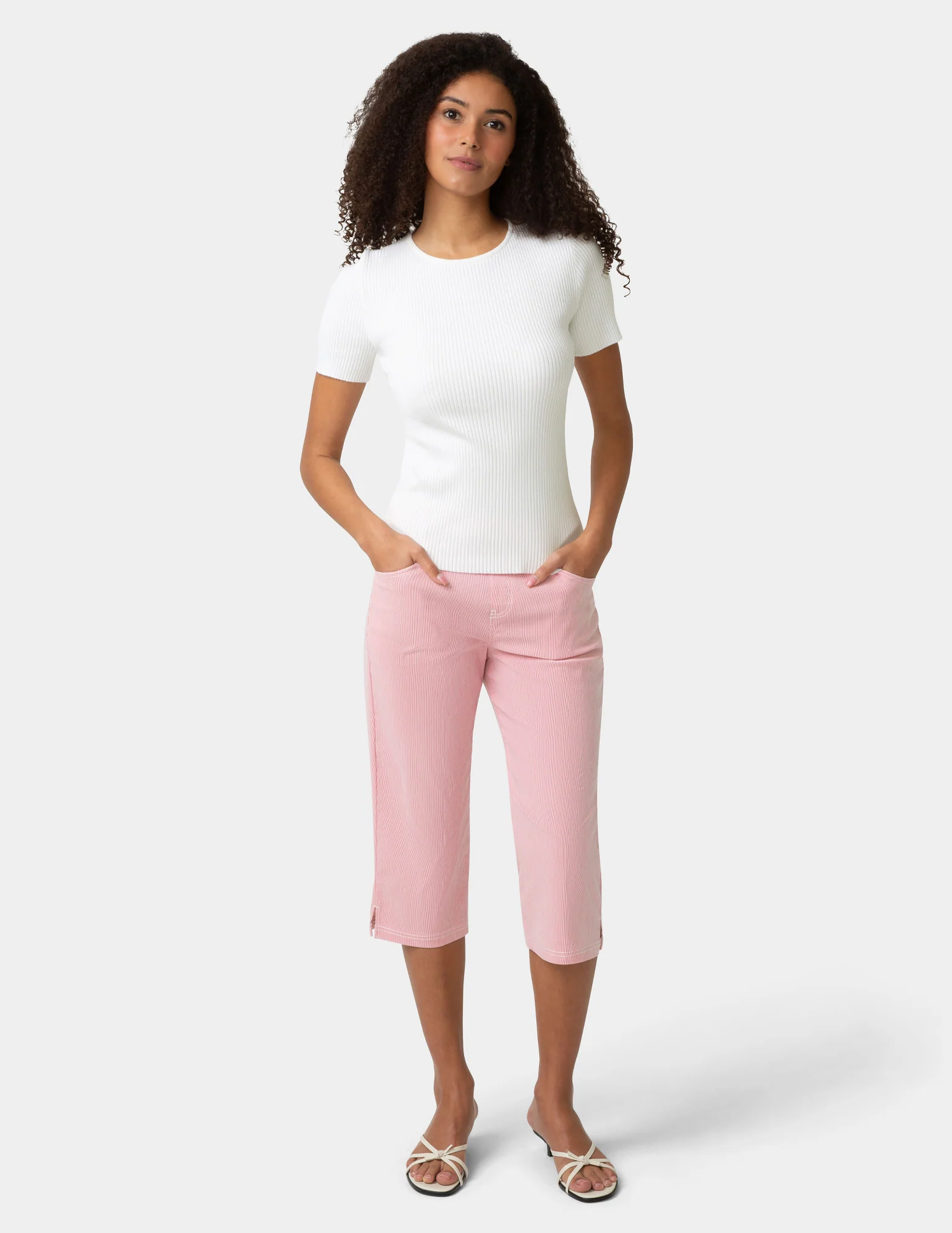 Spring Stripe Pedal Pusher - Image 2