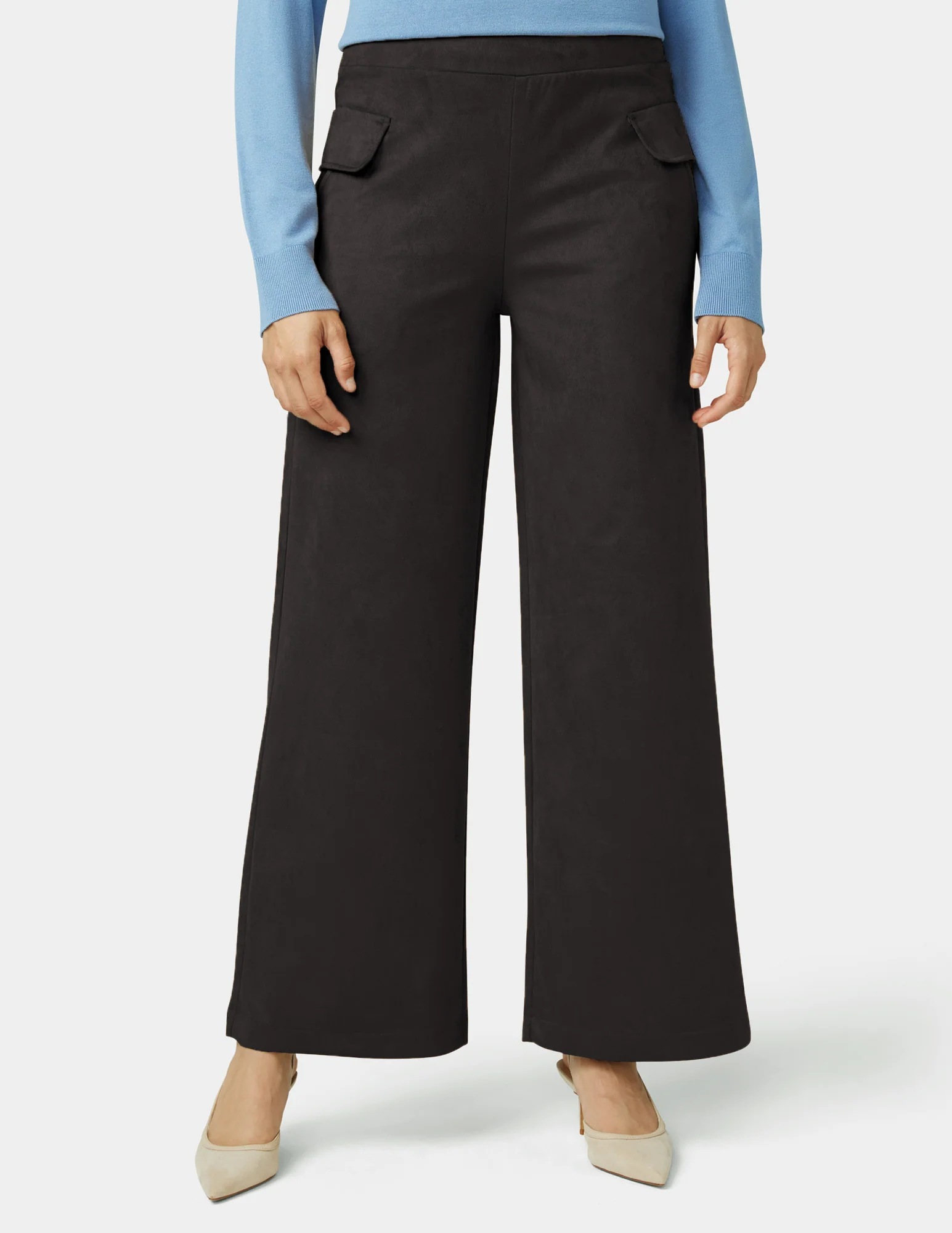 Suede Wide Leg Pant - Image 2