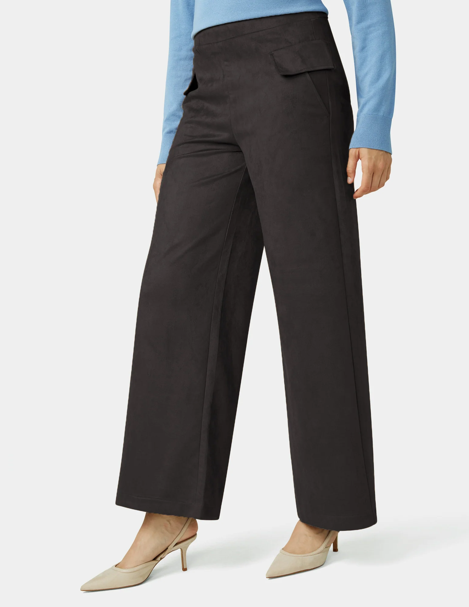 Suede Wide Leg Pant - Image 4
