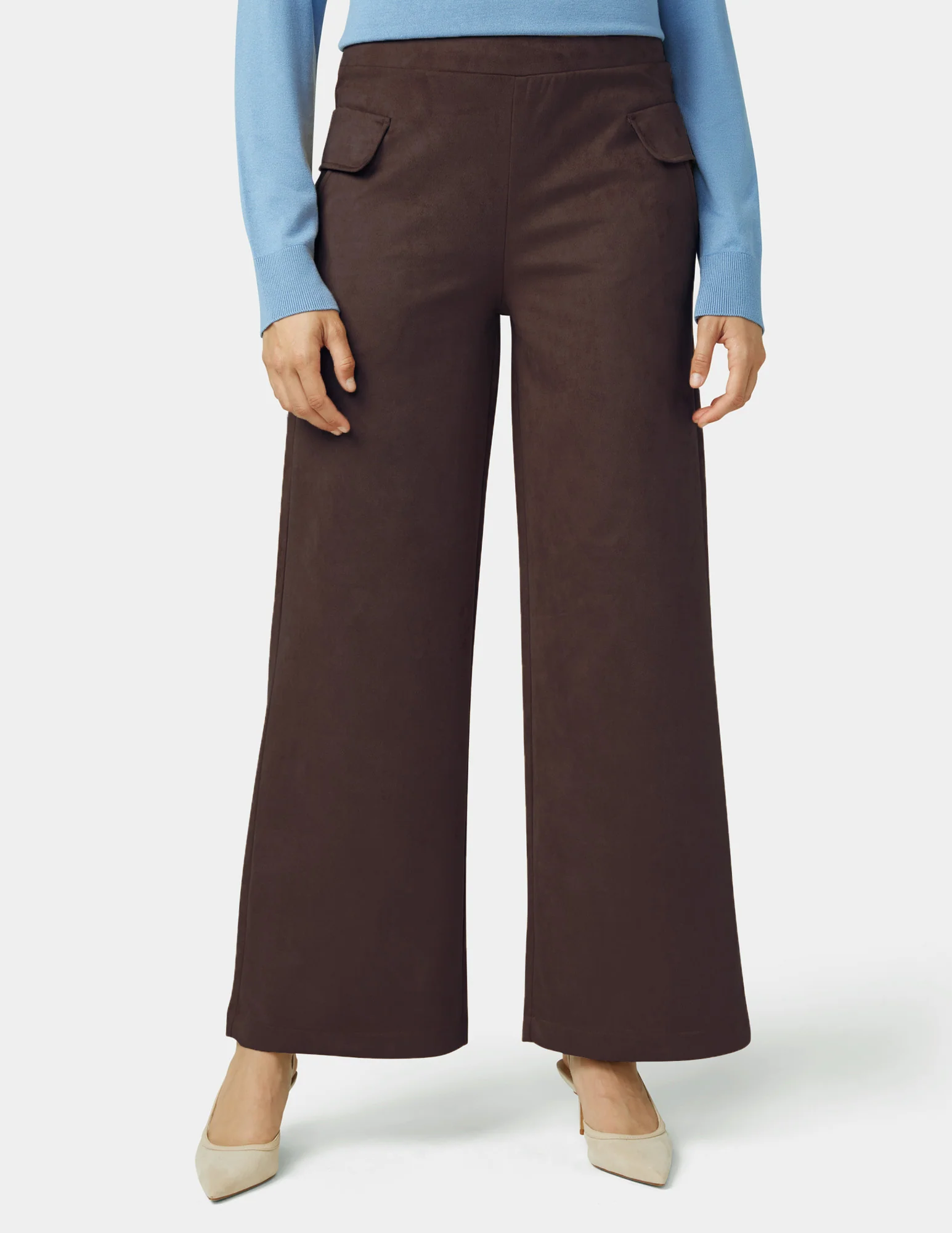 Suede Wide Leg Pant