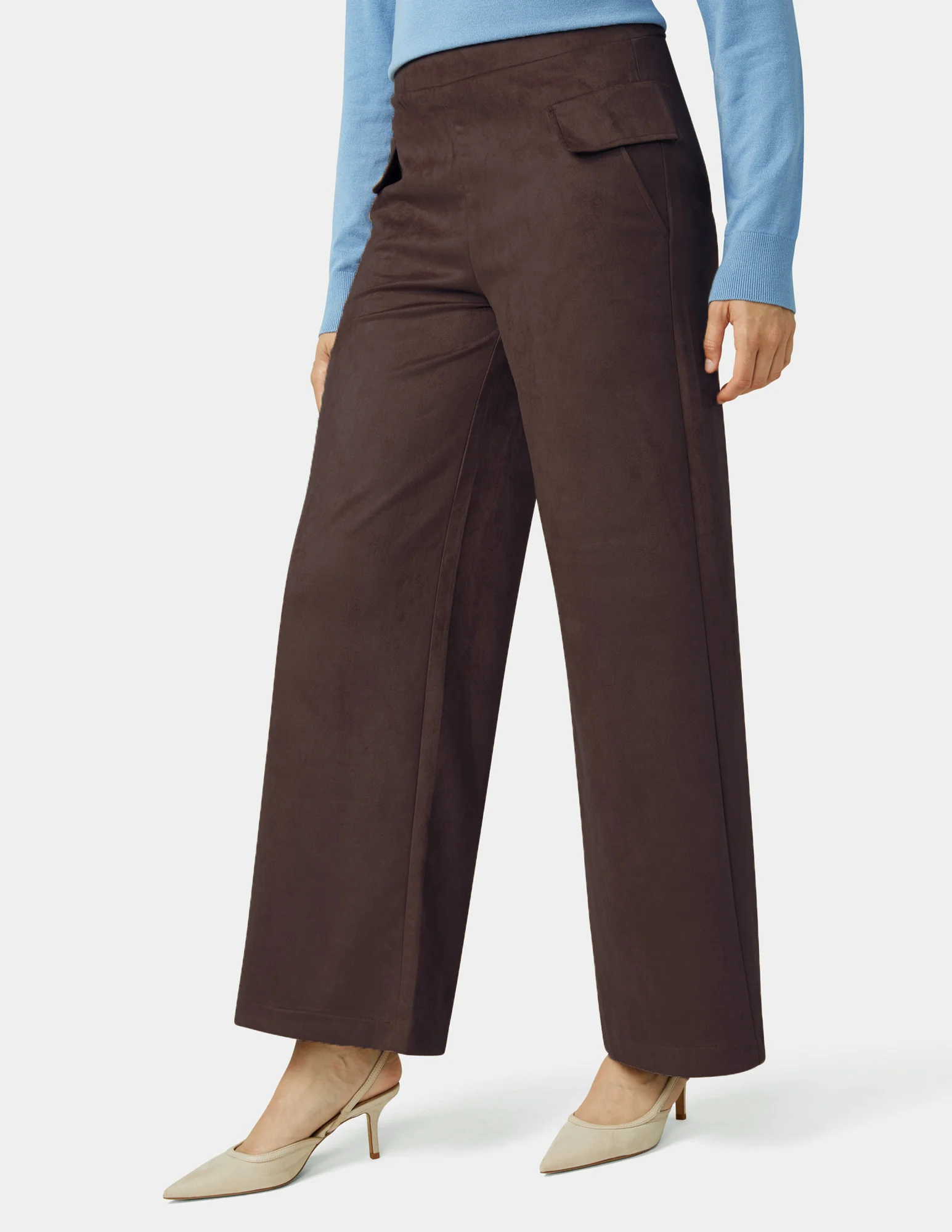 Suede Wide Leg Pant - Image 4
