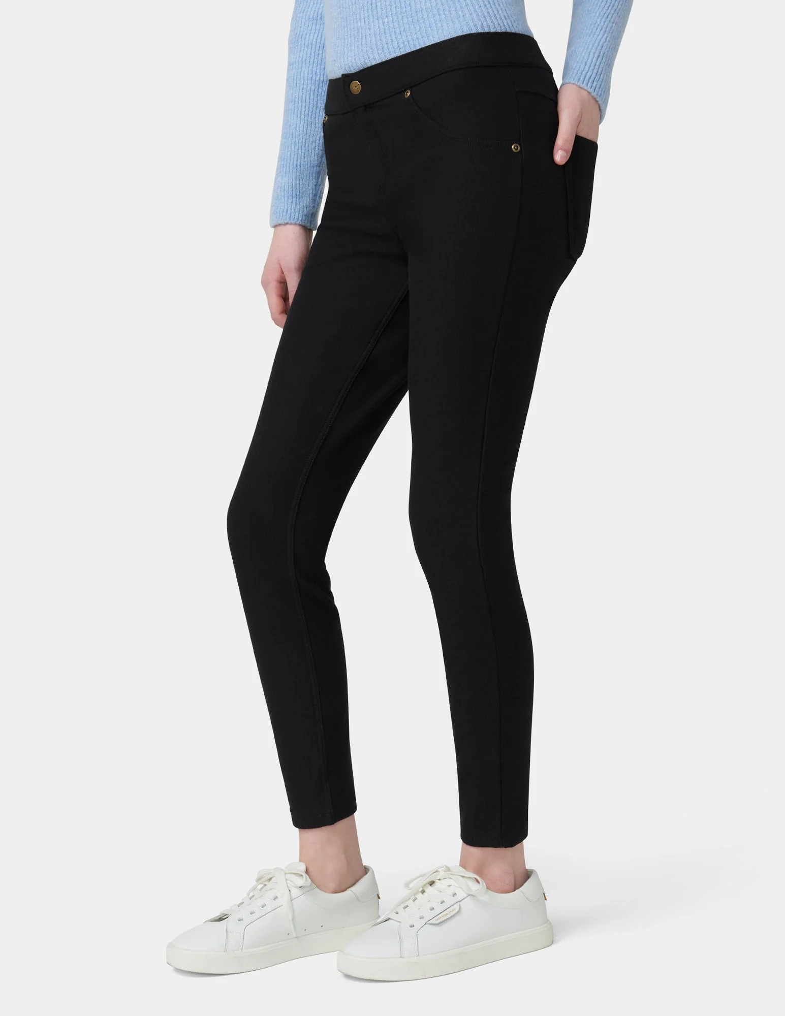 Ultra Soft Fleece Lined Denim Leggings - Image 4