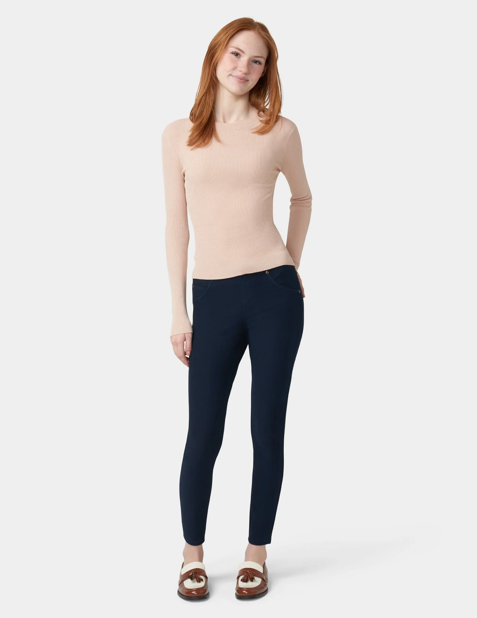 Ultra Soft Fleece Lined Denim Leggings - Image 2
