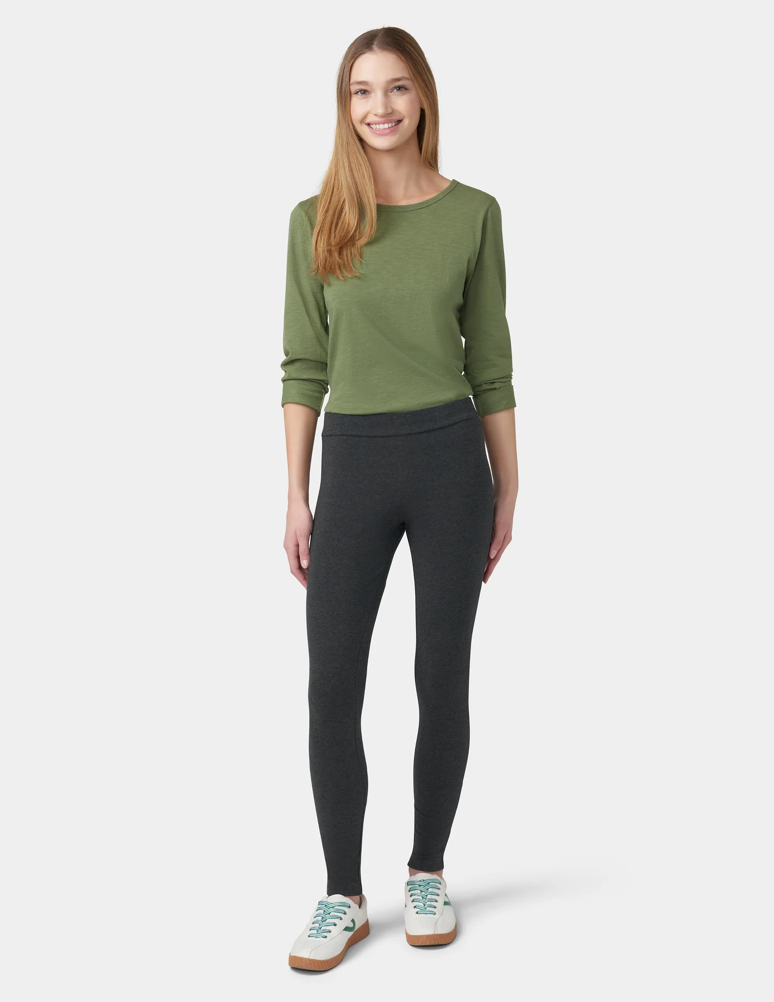 Wide Waistband Blackout Cotton Leggings - Image 2
