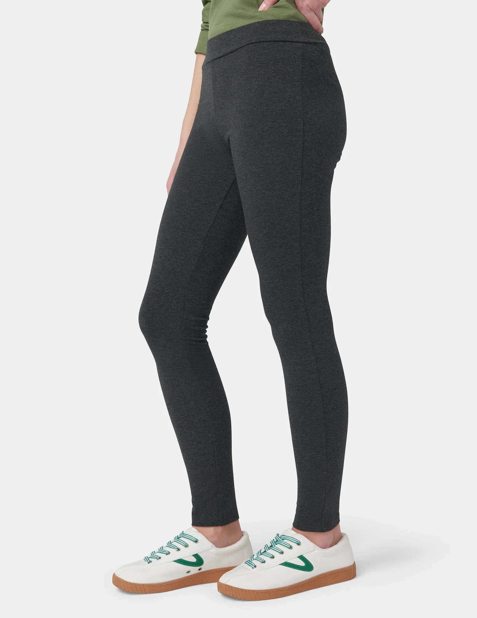 Wide Waistband Blackout Cotton Leggings - Image 4