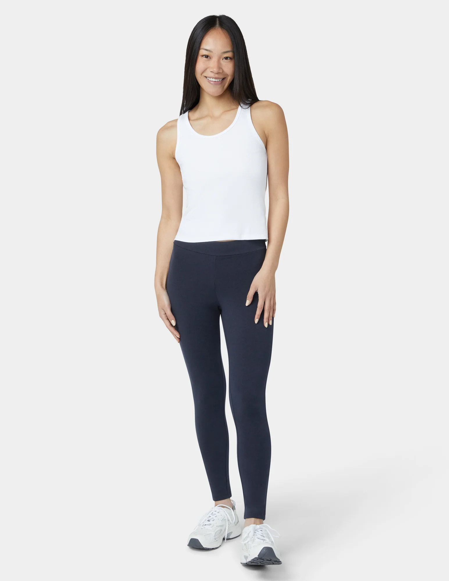 Wide Waistband Blackout Cotton Leggings - Image 2
